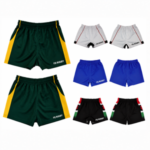 FQ celana pendek olahraga tim tim poliester celana pendek rugbi League kustom untuk pria Teamwear pakaian latihan desain Union Rugby - Product Image 1
