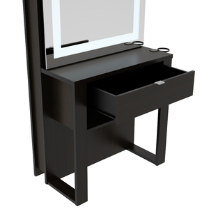 Estaciones de Peluquería Negras con Espejos e Iluminación - Product Image 2