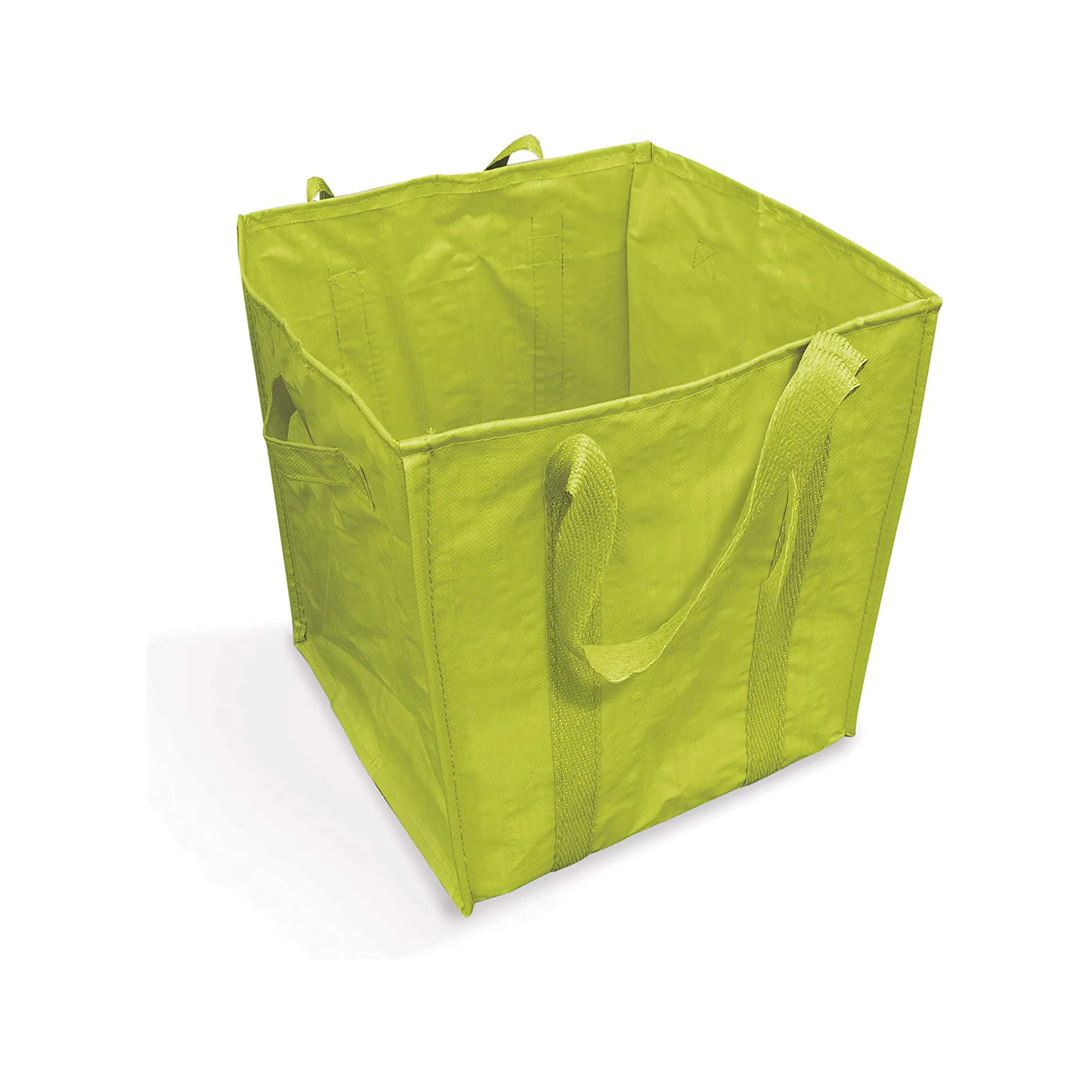 Сверхпрочная универсальная зеленая полипропиленовая Плетеная садовая сумка Ruthbag с листьями и мусором, с усиленными ручками, швами и плечевыми ремнями