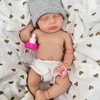 Poupée Reborn avec corps entièrement en tissu doux, jouet bébé simulé en résine