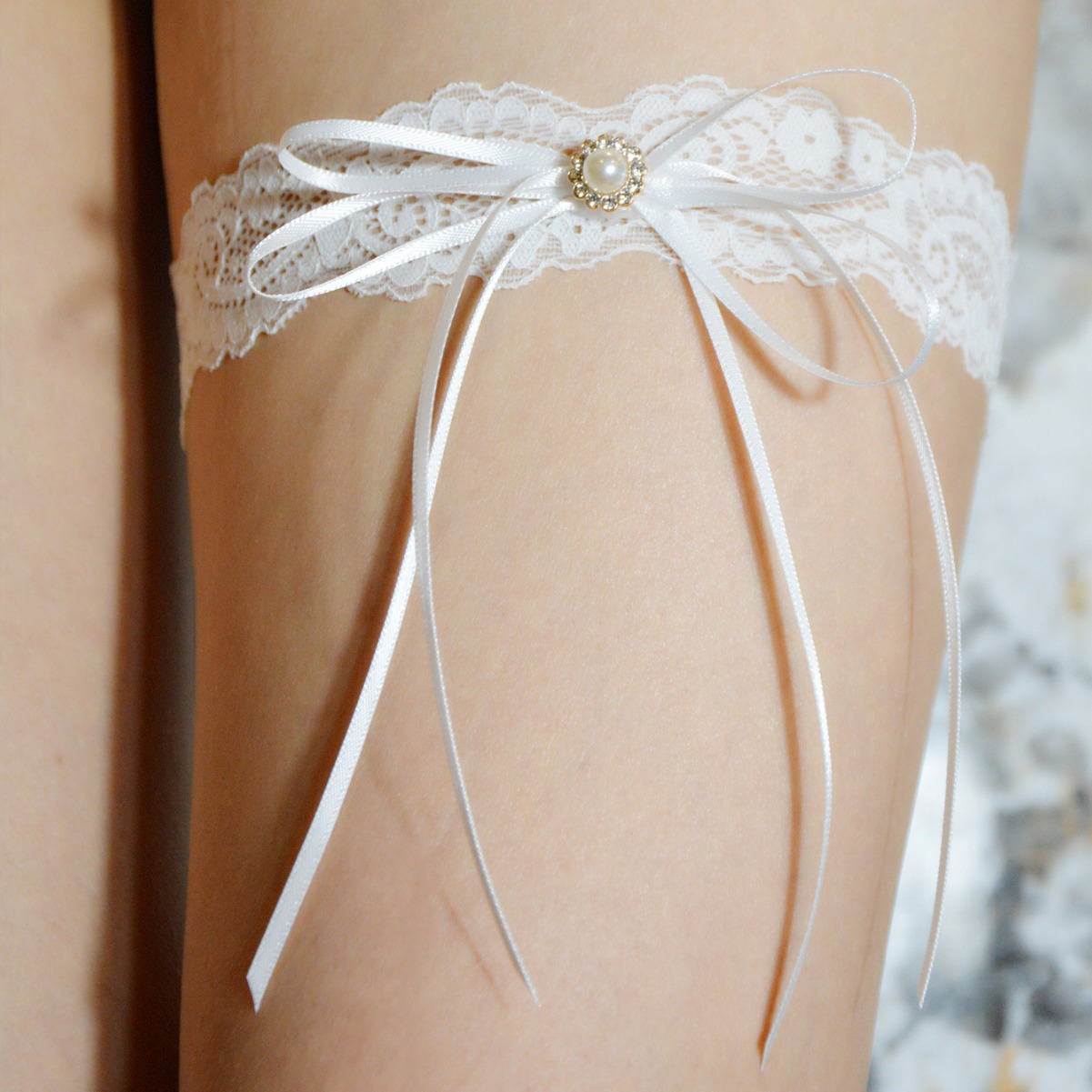 ribbon garter belt Ribbon accents lace garterbelt with butterfly look g-string Style:  7736-BLACK main image 1