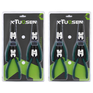 Juego de alicates para anillos de retención Tuosen de 7 pulgadas, 4 piezas, tipo expansor interno y externo con mandíbula lisa para reparaciones de precisión - Product Image 1