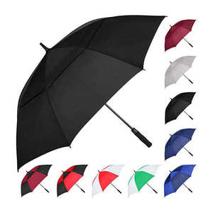 Parapluies de golf en gros avec logo imprimé, poignée en plastique, parapluie de golf droit à 2 couches - Product Image 6