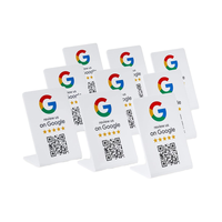 منصة مراجعة Google Prosper QR 3-Pack مع رمز NFC & QR ، علامة صغيرة سهلة الإعداد لجميع الشركات ، تردد MHz للدفع