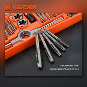 Outils de coupe de précision professionnels HARDEN, jeu de tarauds et filières en acier allié 40 pièces - Product Image 2