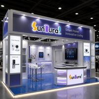 Stand d'exposition modulaire portable SEG Light Box 3x6 avec cadre en aluminium et tissu tendu de nouvelle conception pour les stands de salons professionnels