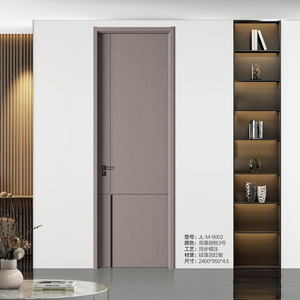 Porte principale en bois massif dernière conception pour chambre à coucher salle de bain salon cuisine hôtel villa intérieurs peinture intérieure placage - Product Image 6