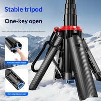 Mini trépied magnétique F08 en alliage d'aluminium anti-tremblement pour selfie - Gadget photo portable
