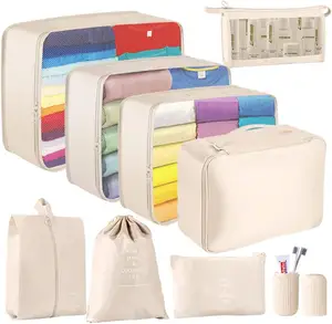 8 ensemble de cubes d'emballage organisateurs d'emballage de bagages pour accessoires de voyage sacs d'organisateur de valise étanches pour le voyage