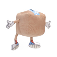 Peluche personnalisée en forme de personnage de dessin animé dans une boîte en carton, poupée en peluche anthropomorphe, mascotte en peluche douce personnalisée pour cadeau promotionnel