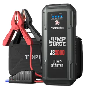 TOPDON JS2000 2000A 8L Gás 6L Diesel 12V 20Ah Auto Snap On Usb Bateria De Carro Jump Starter Booster Iniciar Bateria Carregador Jump Pack