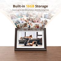 Cadre photo numérique en bois avec WiFi, 10,1 pouces, nouveau, affichage d'album, vidéo, cadre photo numérique en bois