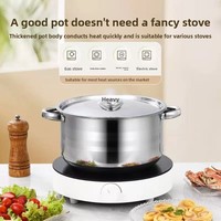 Ensemble de 10 casseroles et marmites en acier inoxydable, compatibles induction, style chinois, pour cuisson vapeur et soupes