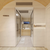 Maison capsule intelligente préfabriquée N35 avec contrôle intelligent, structure en acier mobile, pour hôtel, maison, cuisine, chambre, villa, usage en parc