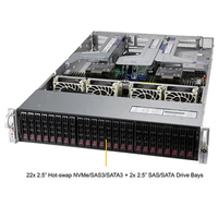 SYS-220U-TNR Supermicro 2U Ultra Rack Server Dual 3rd Gen Xeon 24x2.5 NVMe SAS SATA 32 DDR4 Enterprise Storage Server