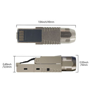 Connecteur <span class=keywords><strong>RJ45</strong></span> 8 broches vers prise modulaire sans outil à visser Cat6 Cat6A Ethernet sans outil pour câble réseau montage sur panneau - Product Image 2