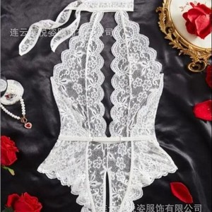 Combinaison sexy en forme d'ours en peluche avec décolleté en V profond et bretelles à entrejambe ouvert, lingerie, chemise de nuit séduisante que vous n'avez pas besoin de retirer - Product Image 4