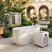 Bain froid en acrylique de luxe pour spa de bien-être à usage commercial