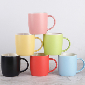 Vente en gros de 12oz de tasse à thé en porcelaine noire pour bureau à domicile avec <span class=keywords><strong>logo</strong></span> personnalisé tasse à café en céramique rouge émaillée imprimée pour cadeau promotionnel - Product Image 6