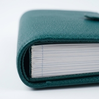 Agenda en cuir A5 personnalisable, fait main, luxe, avec anneaux, organiseur en cuir véritable avec poche