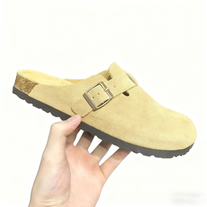 Zapatos <span class=keywords><strong>de</strong></span> zuecos <span class=keywords><strong>de</strong></span> Mula para mujer <span class=keywords><strong>de</strong></span> alta calidad, <span class=keywords><strong>venta</strong></span> directa <span class=keywords><strong>de</strong></span> fábrica, estilo Semi-Drag <span class=keywords><strong>de</strong></span> gamuza <span class=keywords><strong>de</strong></span> piel <span class=keywords><strong>de</strong></span> vaca, hebilla <span class=keywords><strong>de</strong></span> suela <span class=keywords><strong>de</strong></span> corcho cómoda - Product Image 2