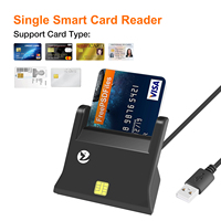 Lector de Tarjetas Bancarias USB ZOWEETEK, Lector y Grabador de Tarjetas Inteligentes EMV ISO 7816, Lector y Grabador de Tarjetas con Chip IC SIM para ATM