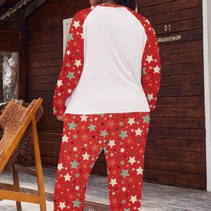 <span class=keywords><strong>Pigiama</strong></span> Grande Taglia SMOOTH Atmosfera Natalizia con Motivo Alce Nuovo Completo Autunnale con Maniche Lunghe e Pantaloni Cardigan - Product Image 2