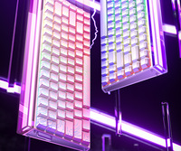 Clavier à axe magnétique AULA HERO84 avec logo personnalisé Clavier mécanique filaire en fibre de carbone haute performance RT0.01 à interrupteur magnétique