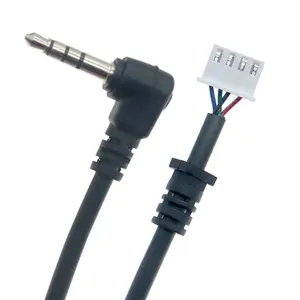 OEM Customization 90 Degree Angle 4 poles 3.5mm TRRS Audio Stereo Jack to JST XH PH SH VH MX Connector Cable
