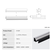 Luminaires encastrés LED en aluminium avec abat-jour en plastique, éclairage moderne et écologique pour cuisine et armoire, 6000K