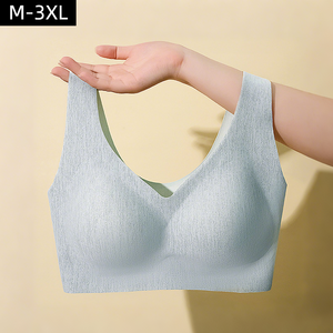 Wholesale M L XL XXL 3XL Push-up Comfort Wireless <strong>Bra</strong> Women's Bralette with Fixed Paddings - Product Image 1