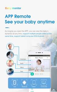 Prix usine Téléphone <span class=keywords><strong>Coeur</strong></span> Respiration 1080 Full Hd Sans Fil Ip Caméra Smart Tuya Moniteur Bébé - Product Image 4
