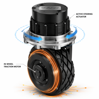 Module de direction intégré robuste OEM avec servomoteur et boîte de vitesses compacte pour chariots élévateurs automatisés (AMR) et véhicules autonomes (AGV) de logistique