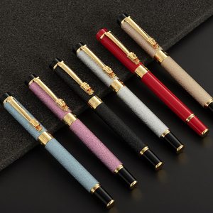 Pluma de Metal de alta gama Dragon Clip, pluma fina de Color plateado, varios colores, pluma estilográfica, punto de iridio, Alemania - Product Image 6