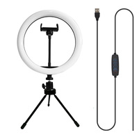 Vente Chaude Gros Vente Chaude Lumières Anneau Selfie 10 Pouces avec Trépied Support Bâton Selfie Vidéo Lampe Anneau LED Fonctionnement Anneau Lumineux