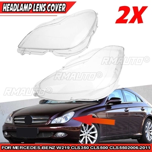 ฝาครอบไฟหน้ารถยนต์ RMAUTO ฝาครอบโคมไฟใสสำหรับ Mercedes Benz CLS W219 2006-2011 อุปกรณ์ตกแต่งรถยนต์ - Product Image 1