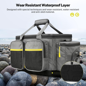 Grand sac <span class=keywords><strong>de</strong></span> rangement pour équipement <span class=keywords><strong>de</strong></span> <span class=keywords><strong>pêche</strong></span> en plein air personnalisé Fermeture à glissière en polyester imperméable pour l'organisation <span class=keywords><strong>de</strong></span> l'équipement - Product Image 5