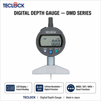 Jauge de mesure de profondeur Teclock DM-211, indicateur à base plate 10 mm, équipement professionnel pour atelier d'ingénierie