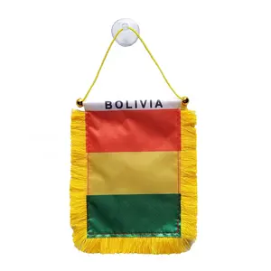 MINI bandeiras do mundo 4 ''x 6'' flâmulas penduradas no carro BOL bandeira Boliviana Bolívia