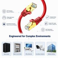 Câble patch rond OEM sur mesure 10 Gbit/s S/FTP Cat7 en cuivre toronné CCA Cat 7 pour caméra CCTV PoE DVR NVR
