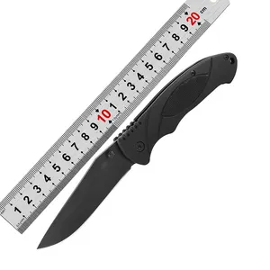 OEM/ODM Black Folding Knife Stainless Steel Survival Folding Knife Plastic Handle Outdoor EDC Pocket Knife