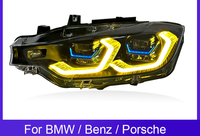 Phares LED, ensemble de phares à lentille LED, style modifié pour Série 3 F30/F35 2013-2018, phare avant de voiture