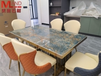 Ventes directes de studio vert jade naturel table à manger en pierre de luxe table de conférence table longue en marbre haut de gamme