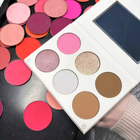 Palette de blush contour 6 couleurs Marque privée Kit de maquillage mat avec poudre pressée illuminatrice et bronzante