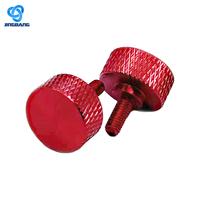 Jeu de 2 goupilles d'alignement à bride en aluminium de 1-1/8 pouces avec filetage M12 entièrement fileté, 2 trous, couleur noir/rouge/bleu