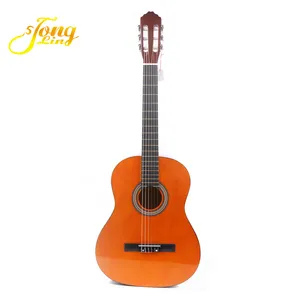 accostic venda guitarra Suppliers-Barato personalizado da fábrica 39 polegadas laranja feito à mão guitarra clássica