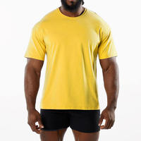Nouveauté T-shirt de sport respirant à col rond 95% coton 5% élasthanne T-shirt de sport à séchage rapide pour hommes