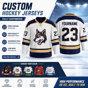 Volwassenen Hockey Jersey Op Maat Bedrukt Logo 100% Katoen voor Straat- & IJshockey Training Vochtregulerend & Snel Droog - Product Image 1