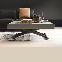WDY Mobilier de bureau multifonctionnel pour chambre à coucher Table basse extensible à dessus coulissant pour le salon