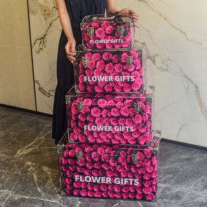 Fornitura Diretta dalla Fabbrica: Valigia in Acrilico Impermeabile Oversize con Rose di Sapone per Regali di Capodanno, San Valentino, Natale e Compleanno - Product Image 4